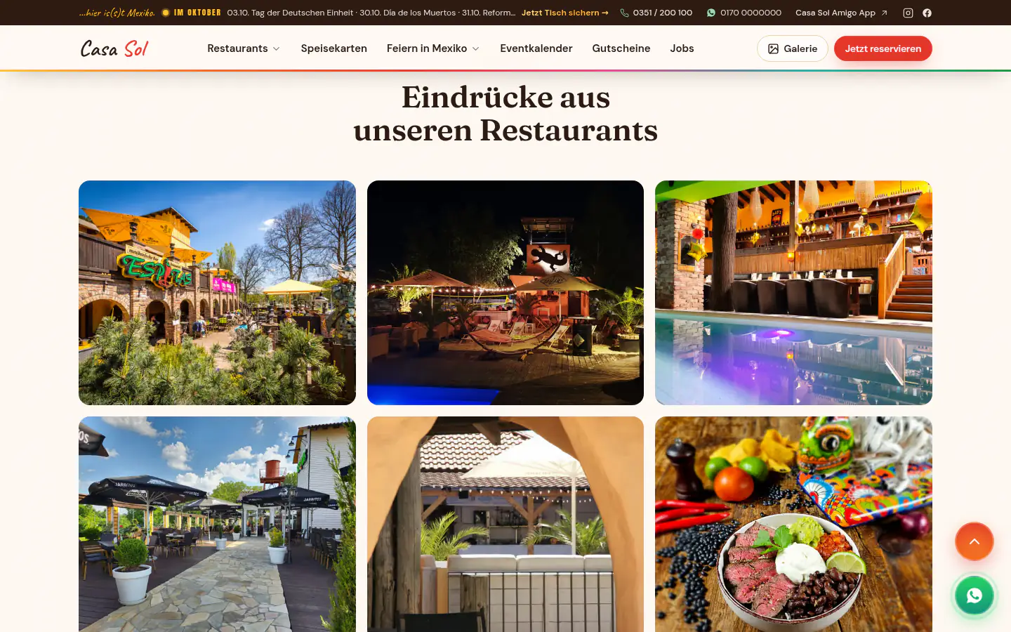 Gallery of the group's restaurants and event spaces