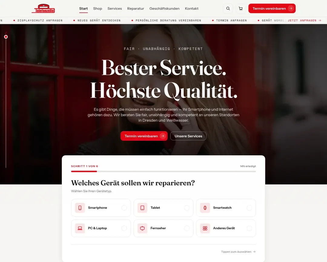 Telefonzelle homepage