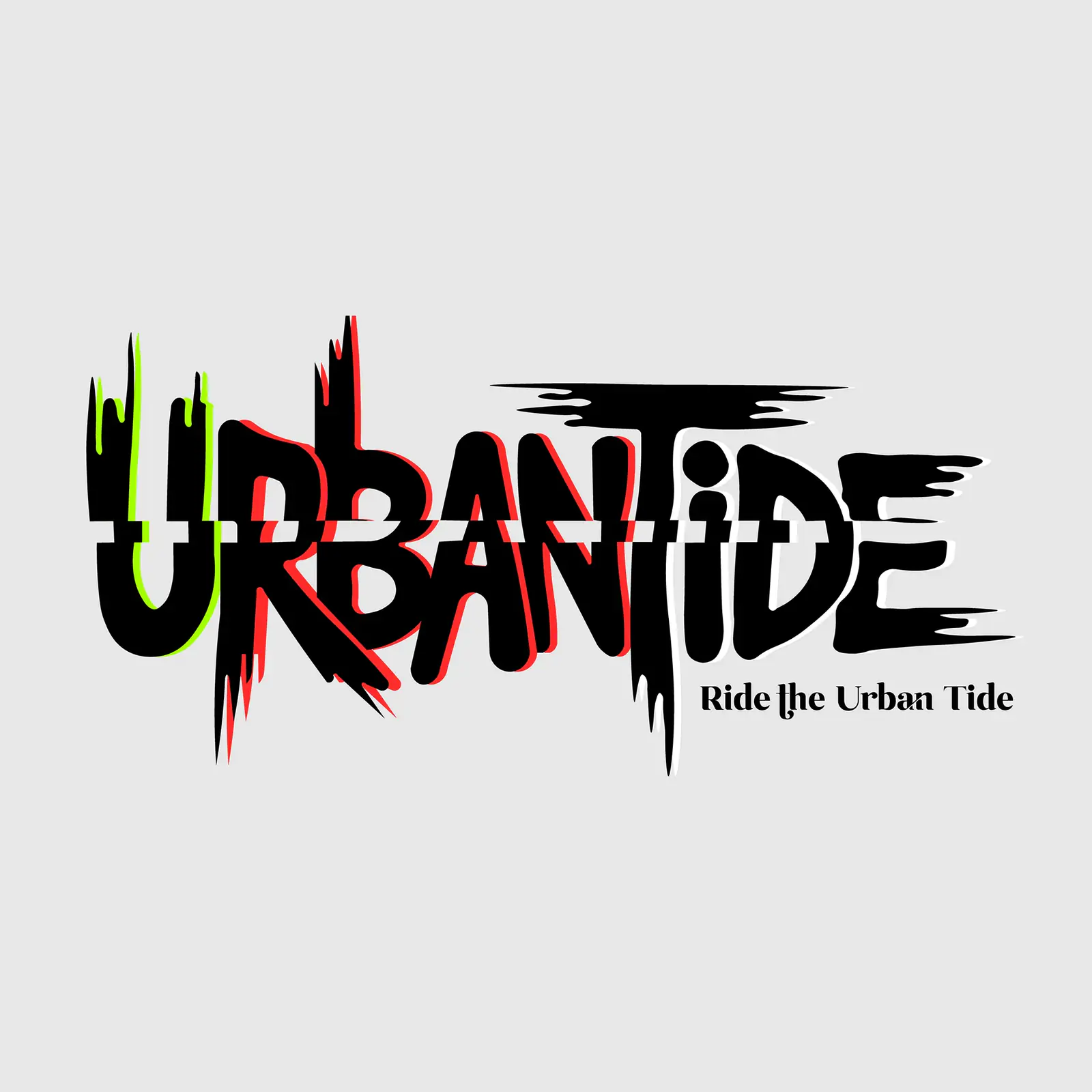 Urbantide brush-script logotype