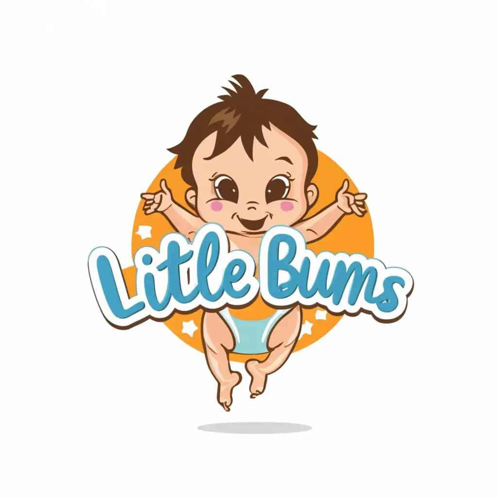 Little Bums childrenswear mascot logo