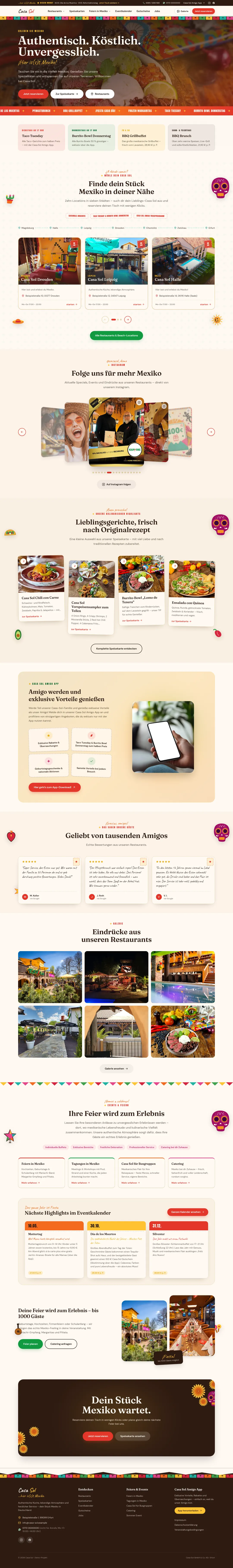 The full Casa Sol landing page, top to bottom