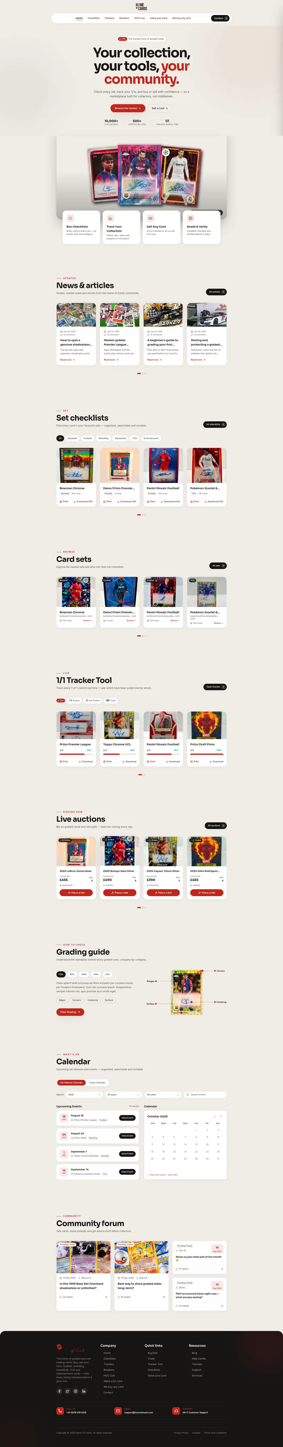 The full Home of Cards landing page, top to bottom