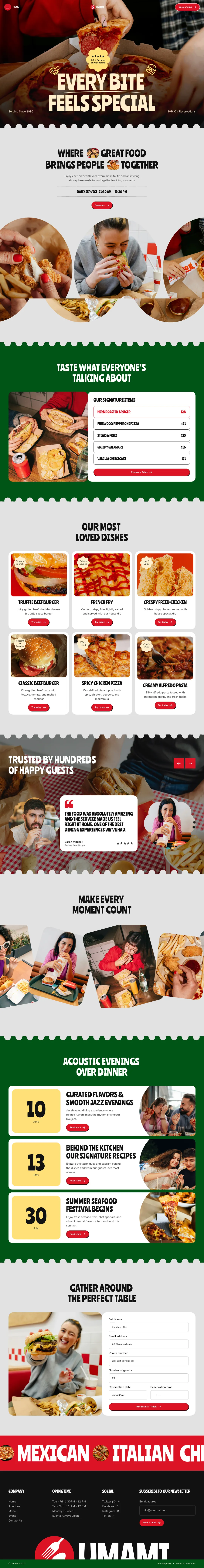 The full Umami landing page, top to bottom