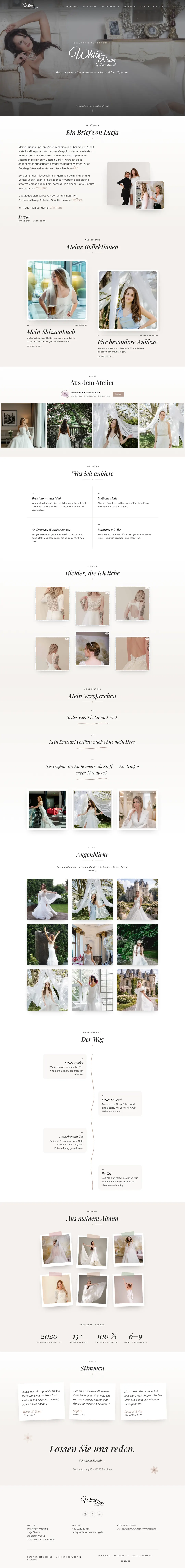 The full Whiteroom Wedding landing page, top to bottom
